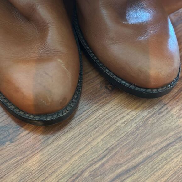 Ralph Lauren Tan Brown Jenessa Leather boots size 6 riding boots - Picture 8 of 10